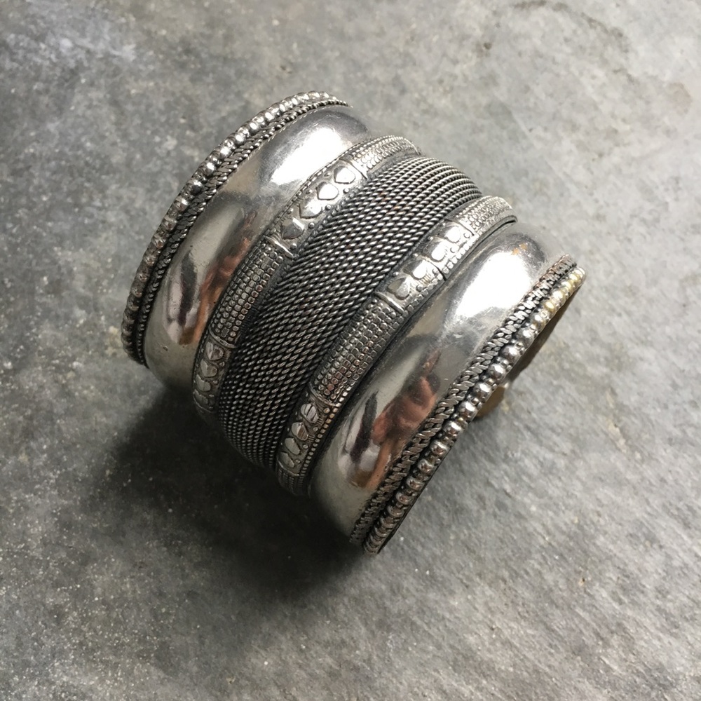 Silver Tone Cuff Bracelet
